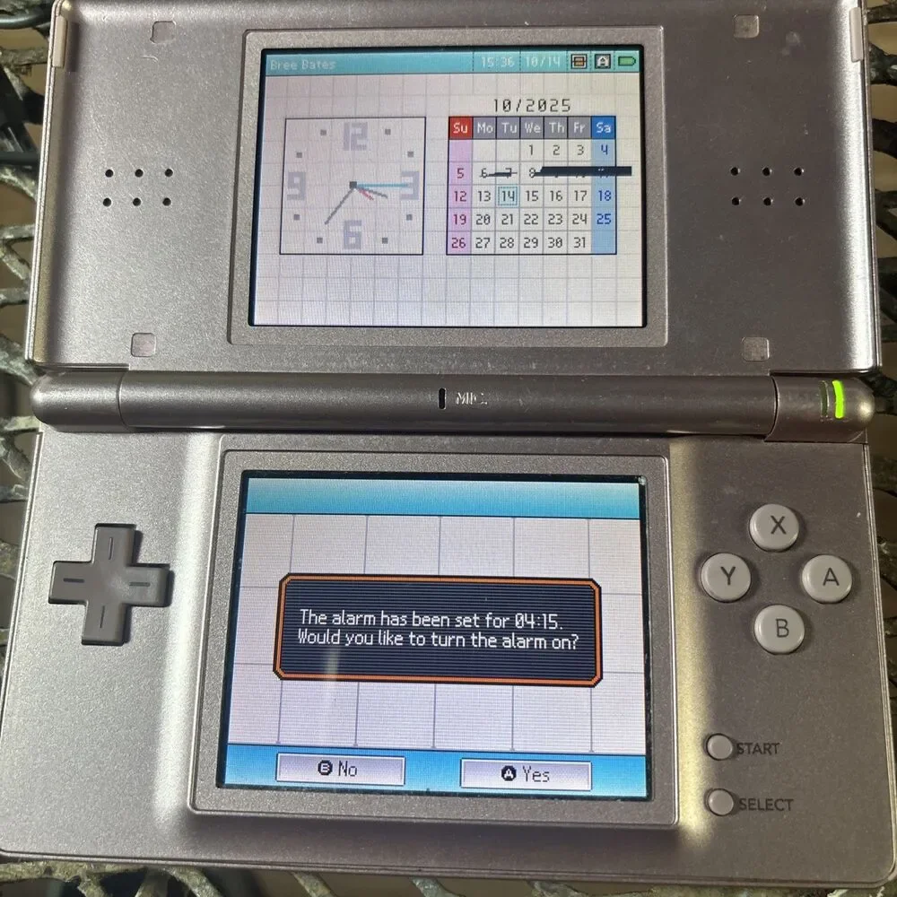 Nintendo DS Lite Handheld & Charger Coral Pink Screen Issues See Pics Tested